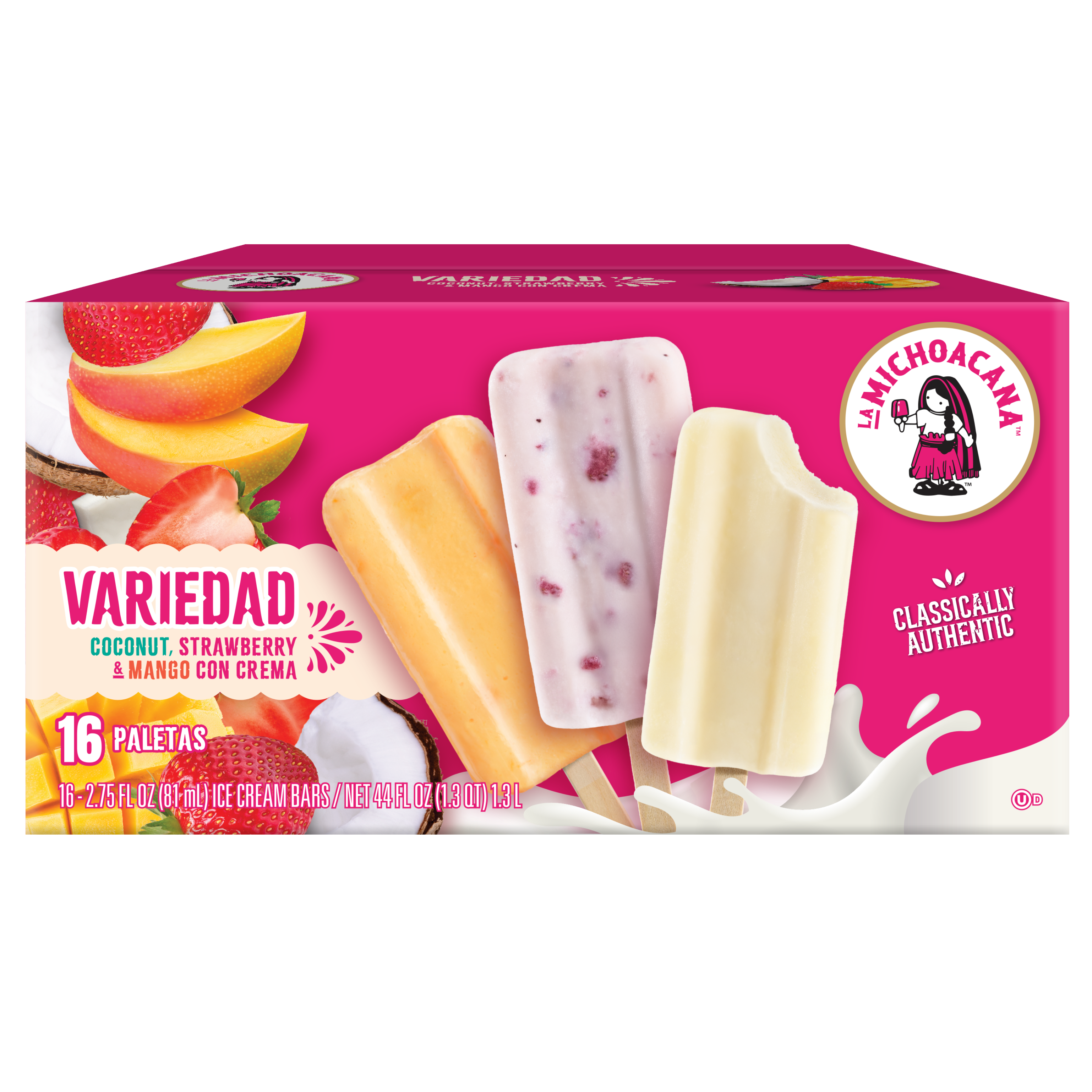 Variedad de Paletas de Crema 16-Pack