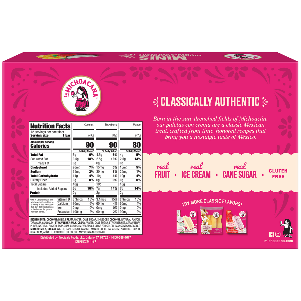 Variedad de Mini Paletas de Crema 12-Pack