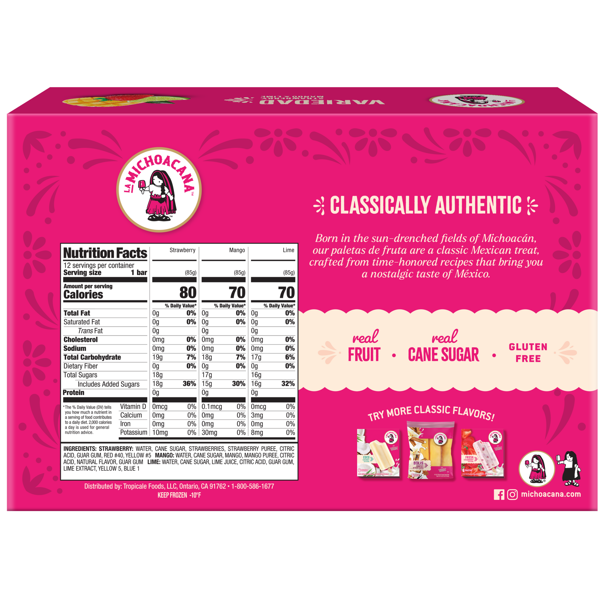 Variedad de Paletas de Fruta 12-Pack