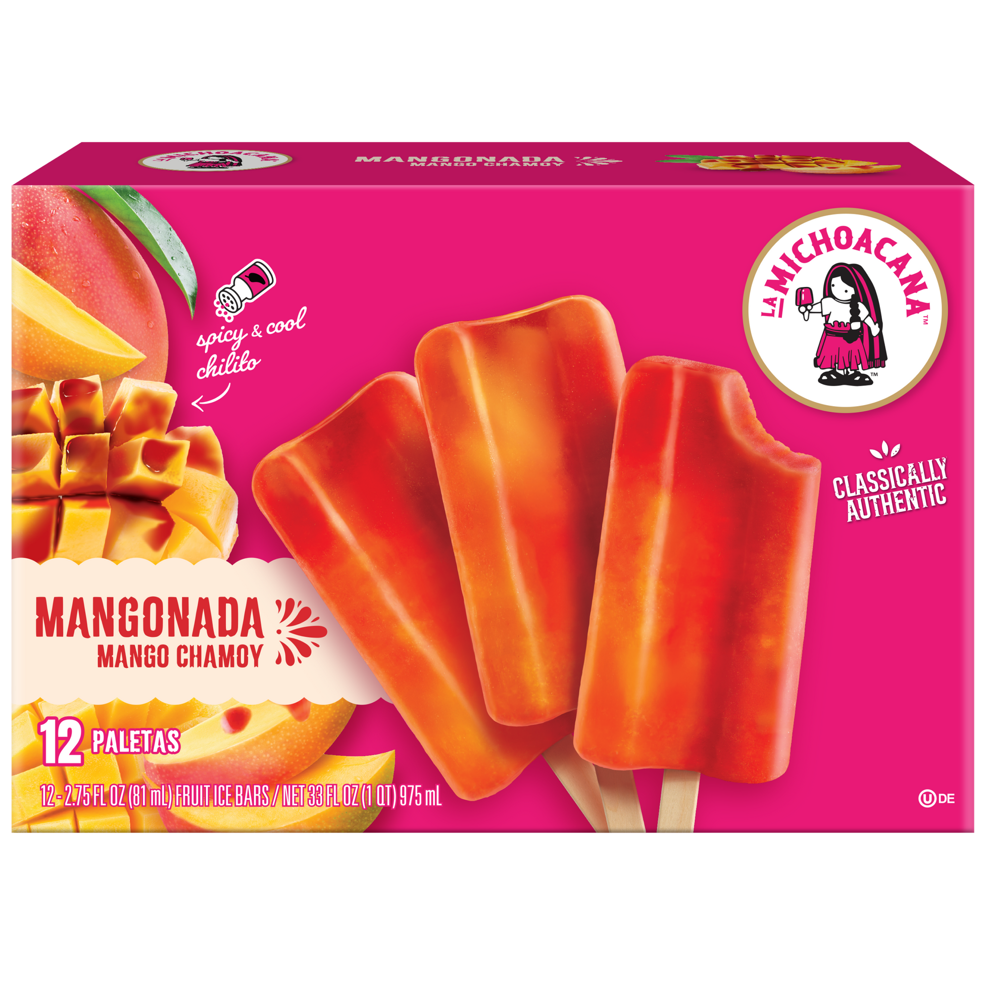 Mangonada Mango Chamoy Paleta 12-Pack