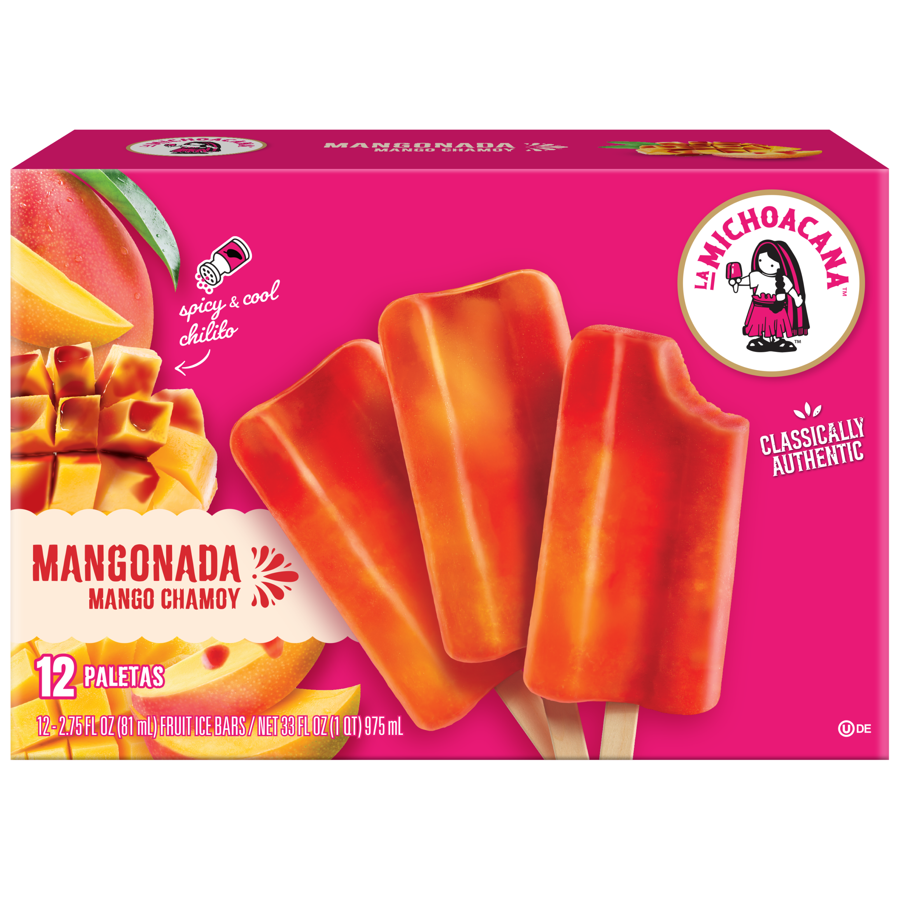 Mangonada Mango Chamoy Paleta 12-Pack