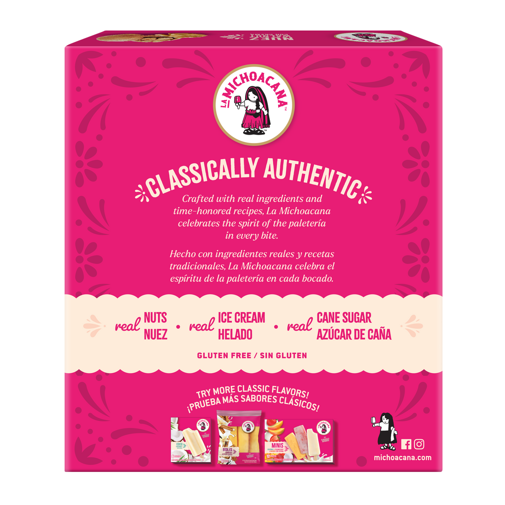 Nuez Walnut Con Crema Paleta 6-Pack