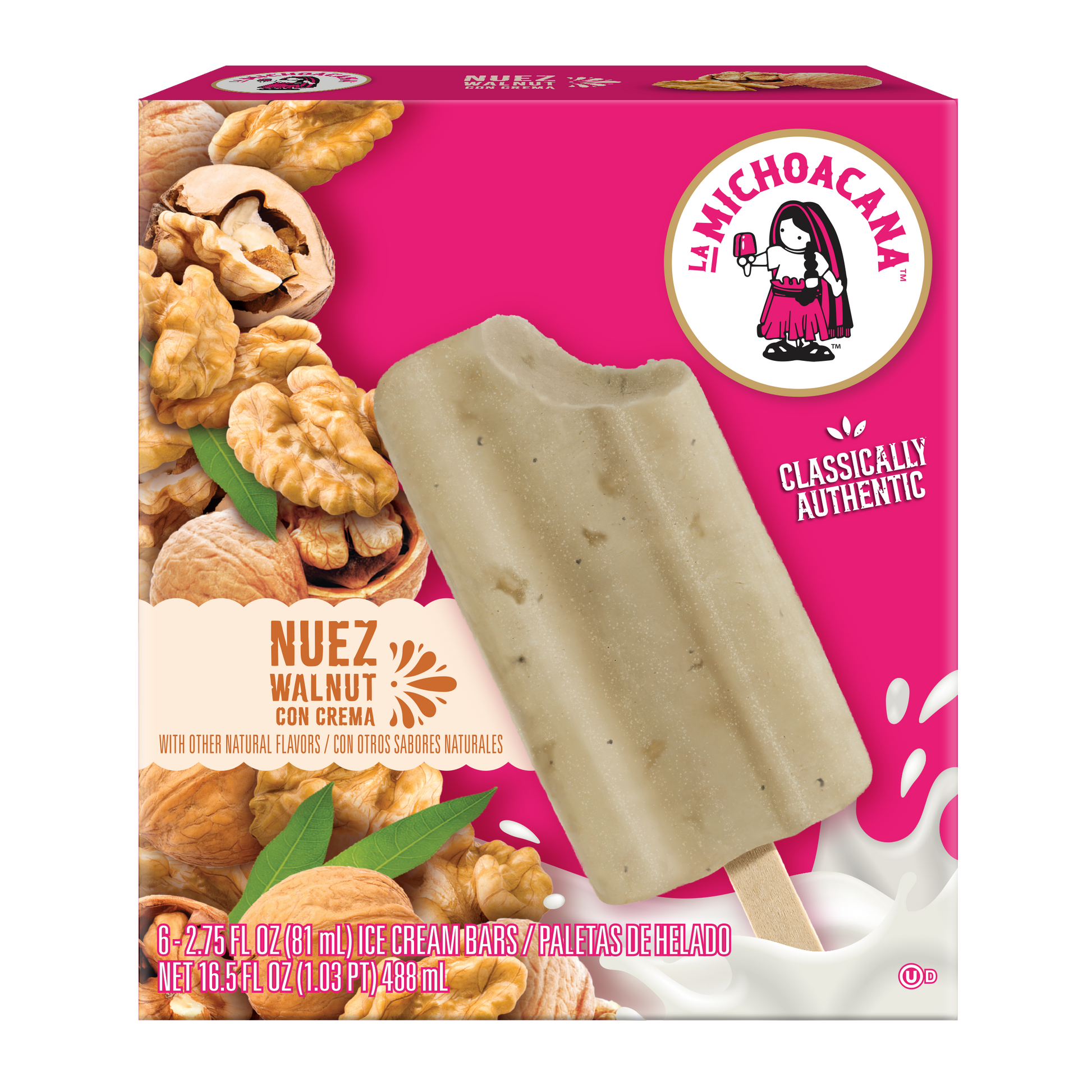 La Michoacana La Michoacana Nuez / Walnut Cream Paletas — product image