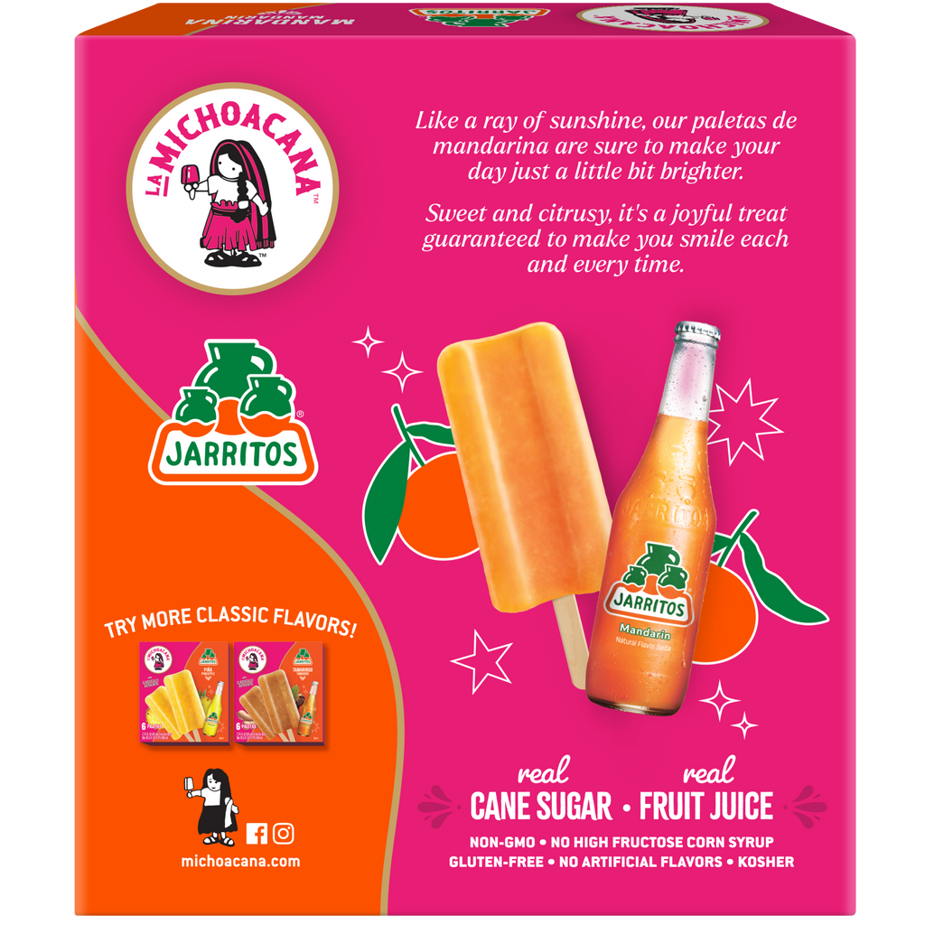 Mandarina Jarritos Mandarin Paleta 6-Pack – La Michoacana Mandarina Jarritos Mandarin Paleta 6-Pack – La Michoacana