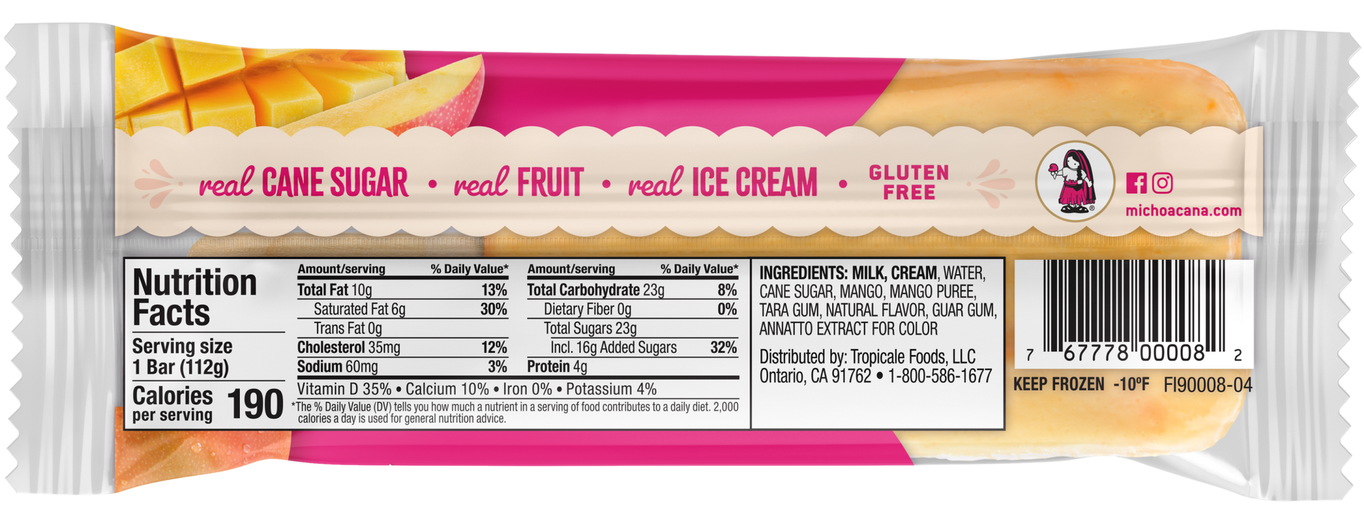 Mango Con Crema Paleta