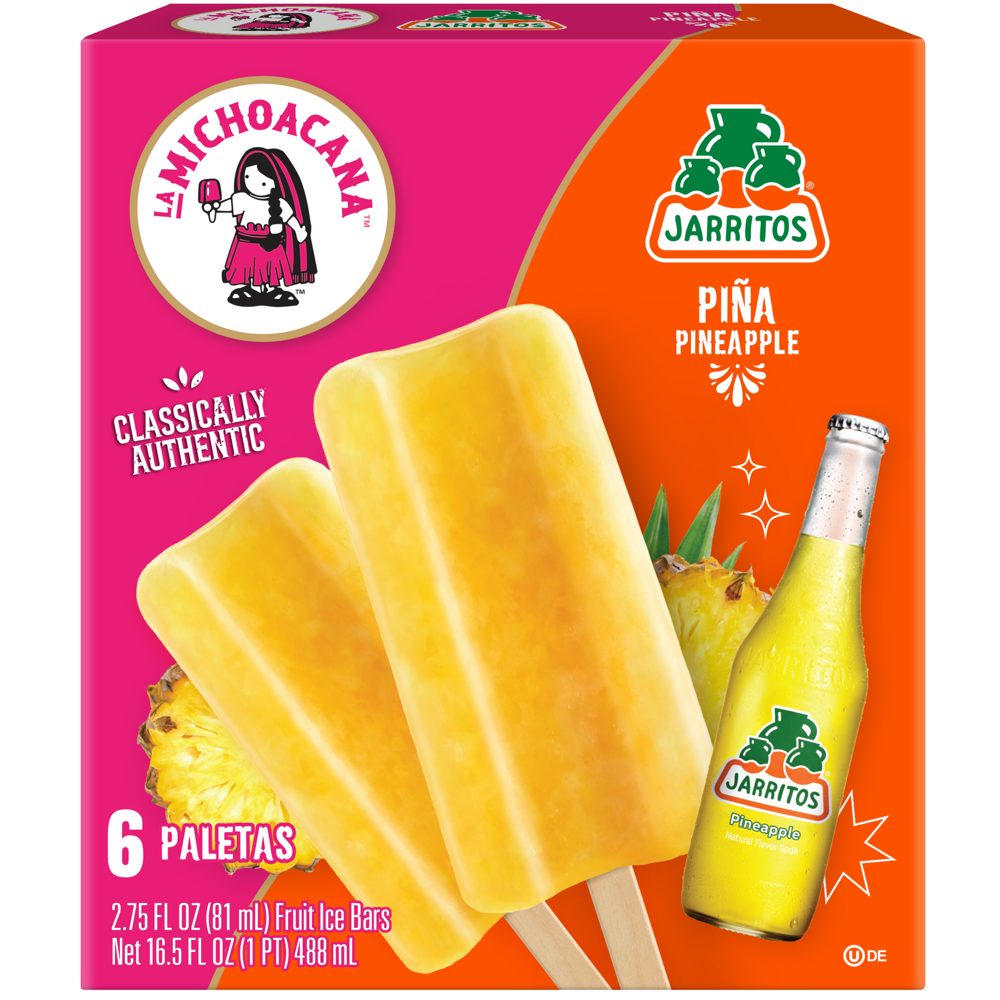 Piña Jarritos Pineapple Paleta 6-Pack