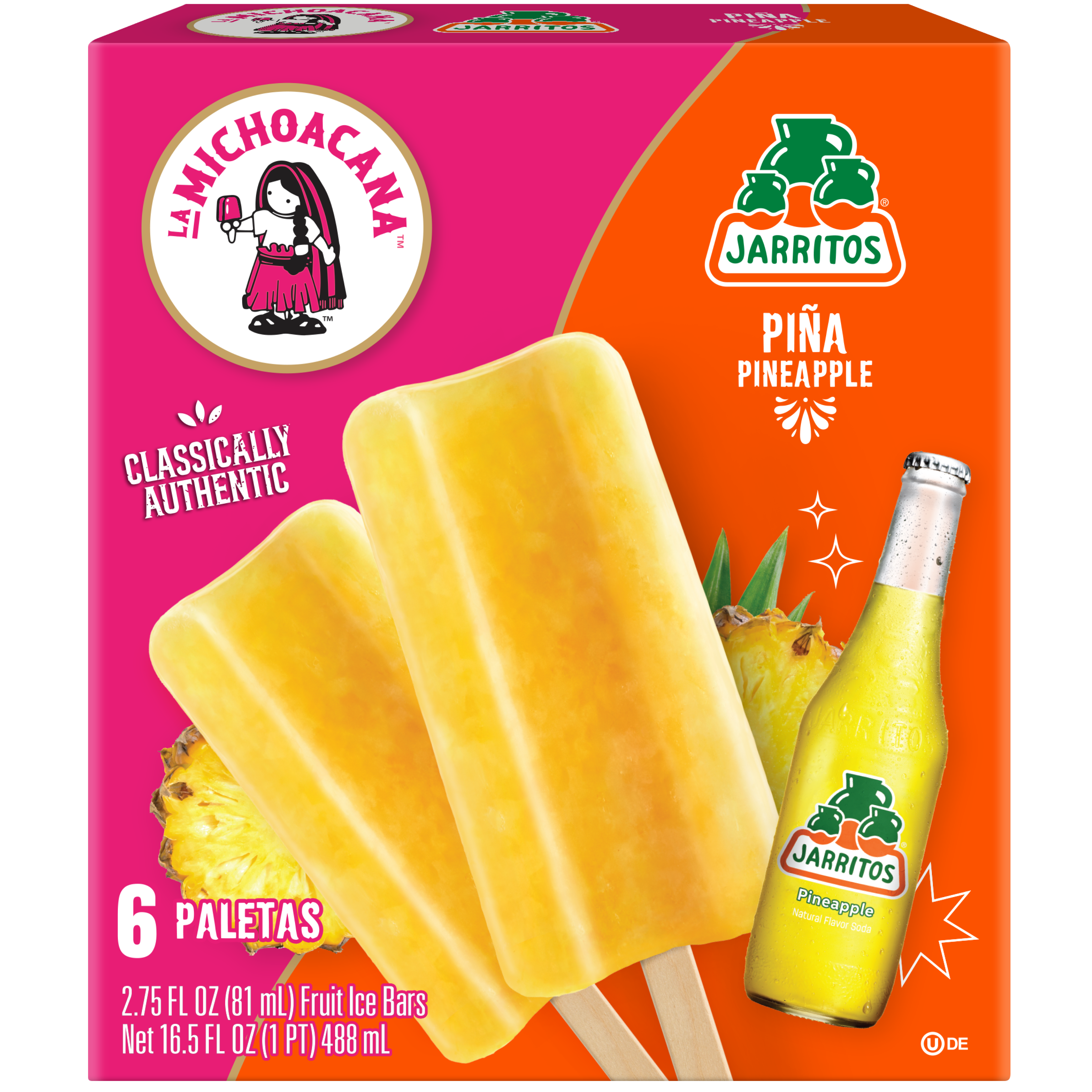 Piña Jarritos Pineapple Paleta 6-Pack