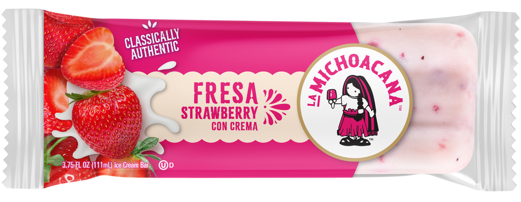 Fresa Strawberry Con Crema Paleta