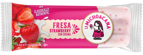 Fresa Strawberry Con Crema Paleta