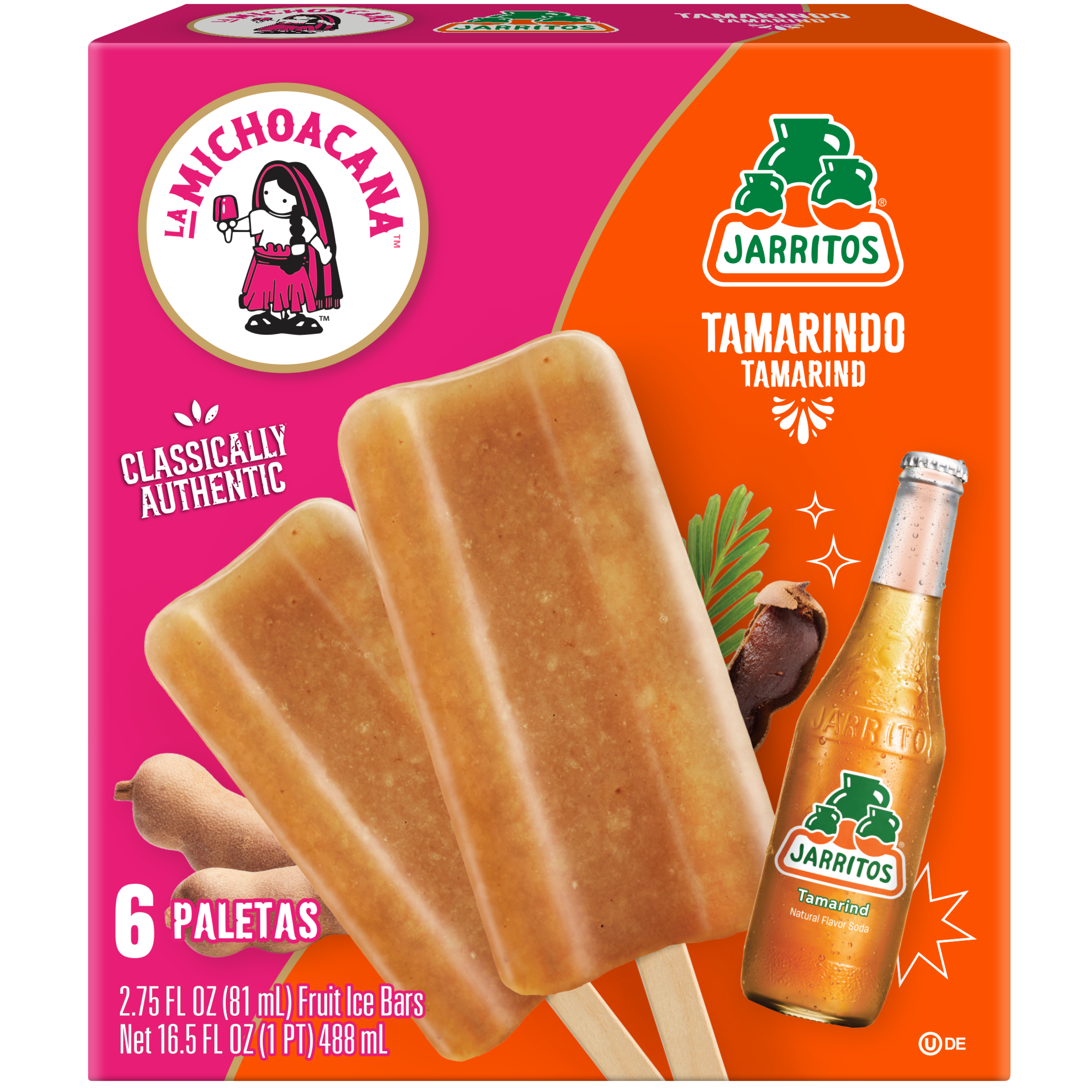 Tamarindo Jarritos Tamarind Paleta 6-Pack